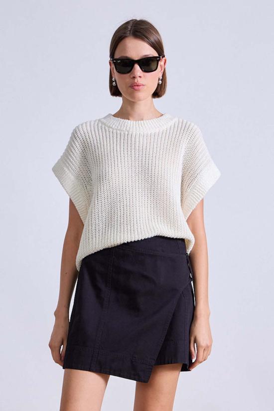  어피스 어파트 반팔 티셔츠 Apiece Apart Olivia 리넨 베스트 크림