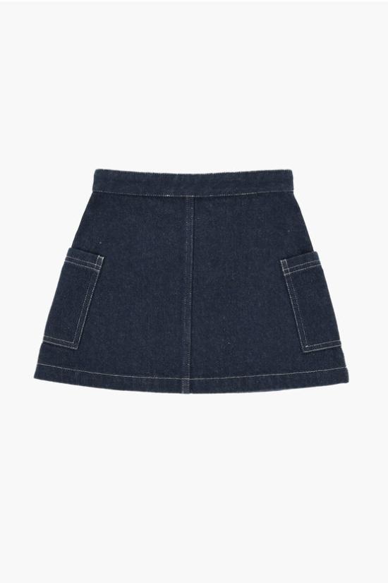  [키즈] 디올 데님 스커트 4SBM12SKTB BCO 533 Blue - DIOR