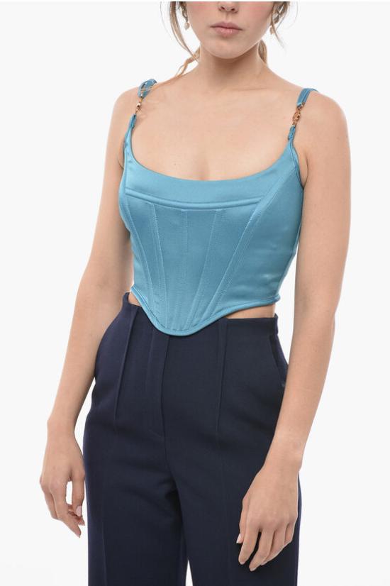  베르사체 민소매 티셔츠 10066691A005401V860 Light blue