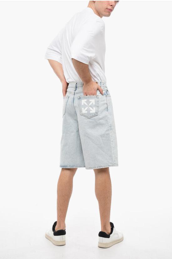  오프화이트 데님 숏팬츠 OMYC010C99DEN0034001 Light blue - OFF WHITE