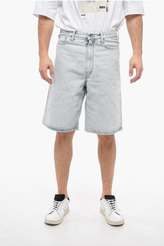  오프화이트 데님 숏팬츠 OMYC010C99DEN0034001 Light blue