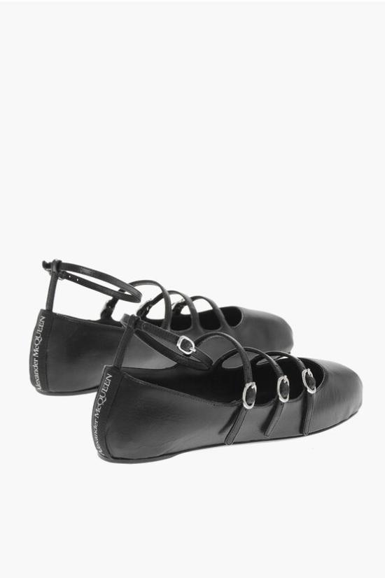  알렉산더 맥퀸 플랫 슈즈 780745 WIEN5 1000 Black - ALEXANDER MCQUEEN