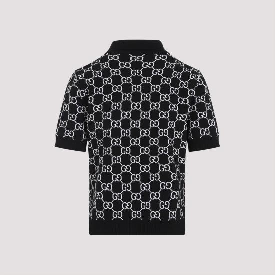 25SS 구찌 폴로 티셔츠 814273 XKEJP 1070 BLACK WHITE - GUCCI