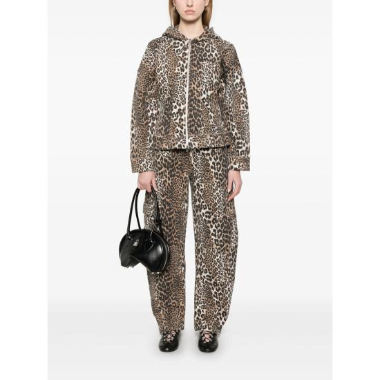 25SS 가니 팔라초 팬츠 T4209 943 BROWN BLACK - GANNI