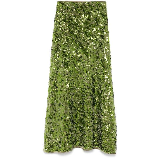 25SS 가니 롱 스커트 T4169 272 GREEN