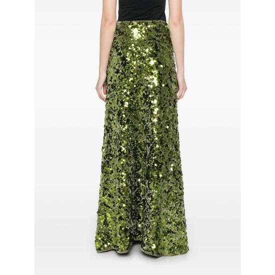 25SS 가니 롱 스커트 T4169 272 GREEN - GANNI