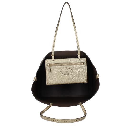 26SS 펜디 롤 미디움 218 핸드 순 탑스티치즈 셀러리아 쇼퍼백 8BH428ALVKF1QIN - FENDI