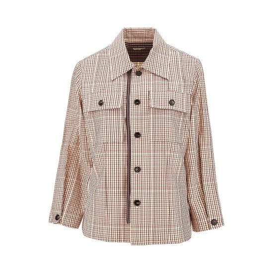  보테가베네타 셔츠 BOTTEGA VENETA 체크 비스코스 블렌드  여성 멀티컬러