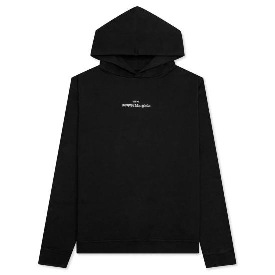 25FW 마르지엘라 업사이드 다운 자수 로고 후드 S50GU0167S25503 962 BLACK WHITE