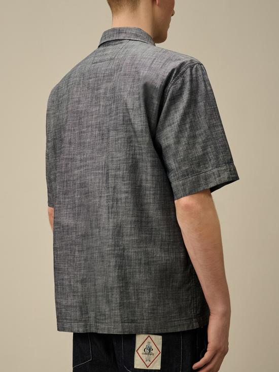  씨피 컴퍼니 반팔 셔츠 18CMSH151A110065W D17 DENIM - C.P. COMPANY