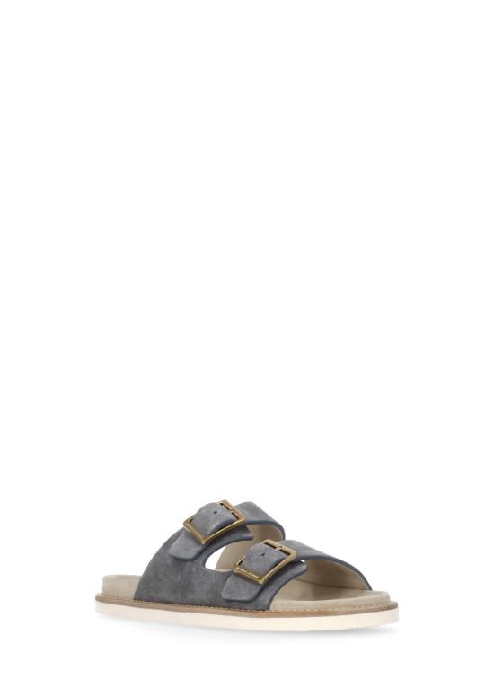 25SS 브루넬로 쿠치넬리 뮬/슬리퍼 MZUSILY235 CAY30 Grey - BRUNELLO CUCINELLI