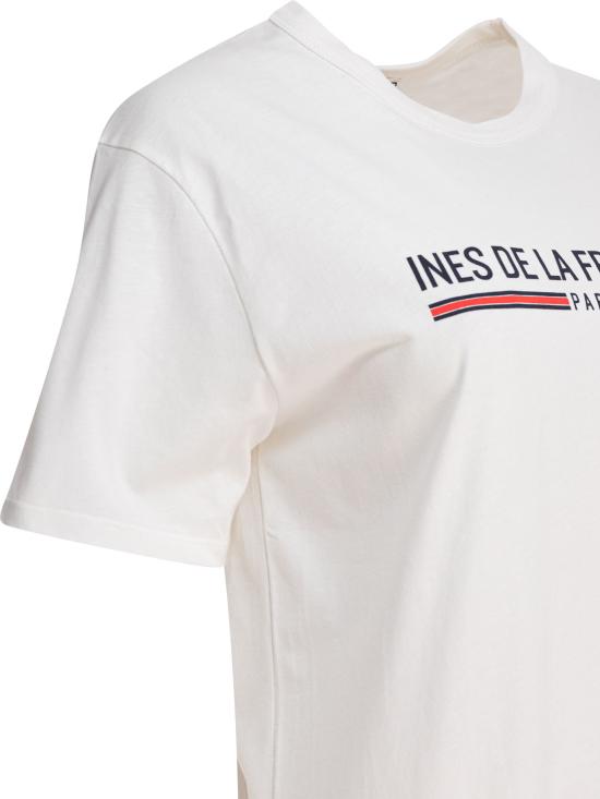 25SS 이네스 드 라 프레상쥬 반팔 티셔츠 14Y078CO002F373 White - INES DE LA FRESSANGE