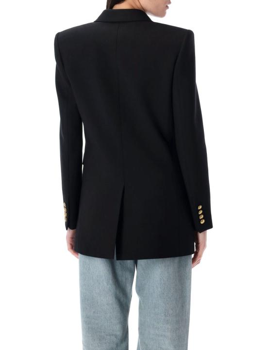 25SS 생로랑 코트 25P823641Y7B73 1000 Black - SAINT LAURENT