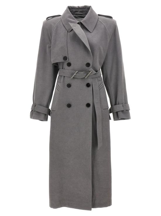 24FW 디 아티코 트렌치 코트 247WCC68D088084 Gray - THE ATTICO