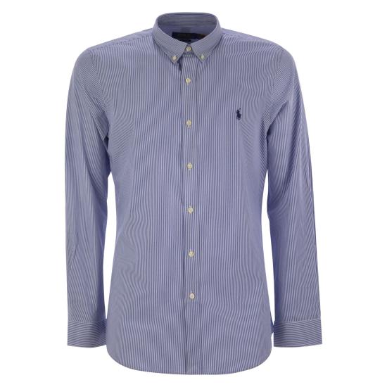  폴로 랄프로렌 긴팔 셔츠 710928254 WHITE BLUE