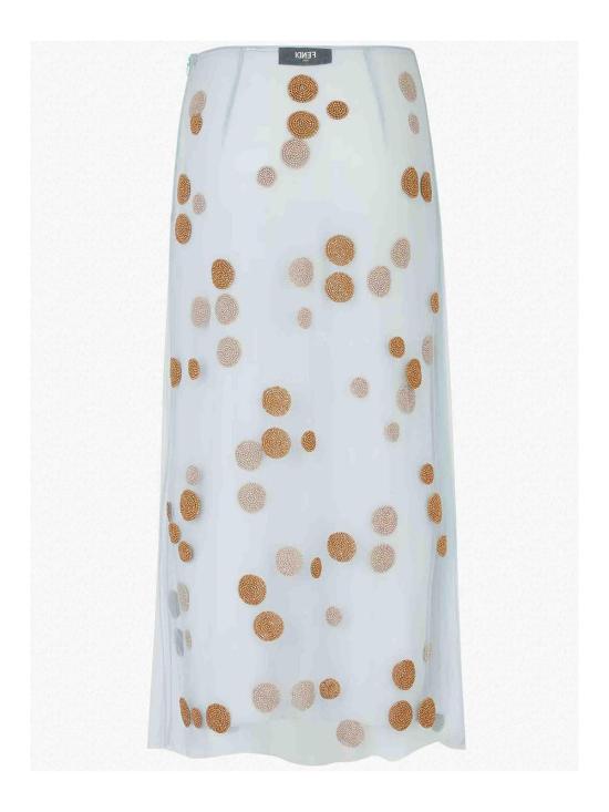  펜디 미디 스커트 FQ7595ARUUF1PNK Blue - FENDI