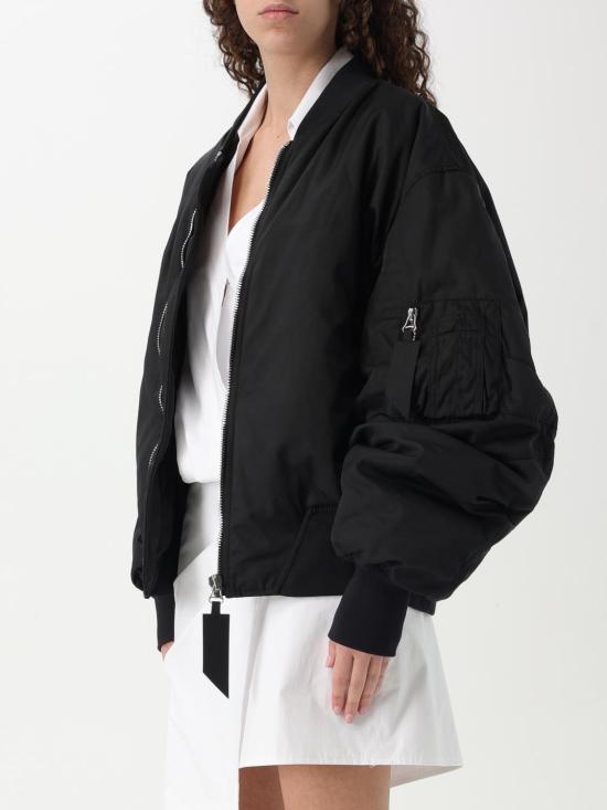 25FW 디 아티코 봄버 자켓 250WCB00070PLL001AA 100 Black - THE ATTICO