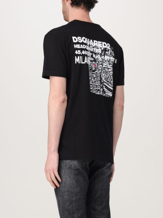 25FW 디스퀘어드2 반팔 티셔츠 S74GD1253D20020 860 Black 1 - DSQUARED2