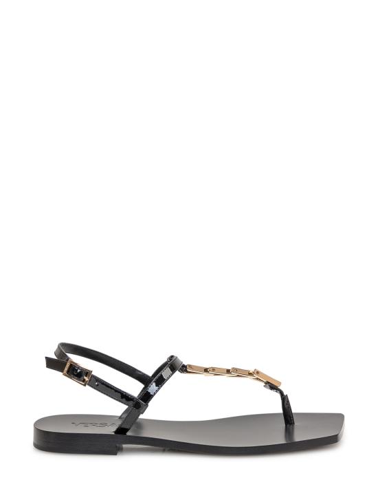 25SS 베르사체 샌들 1018237D2VE 1B00V BLACK VERSACE GOLD