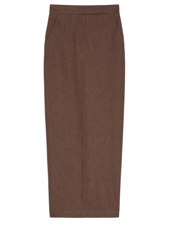 25SS 막스마라 미디 스커트 2511101013600 002 Brown