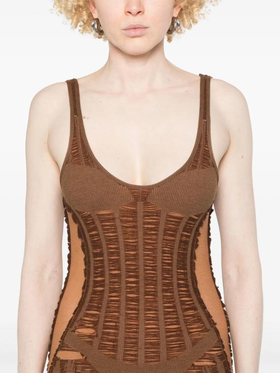 25SS 디젤 숏 원피스 A192150BJBI 7DG Brown - DIESEL