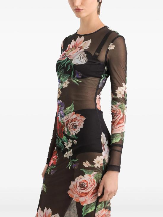 25SS 돌체앤가바나 미디 원피스 F6IAPTFSUBV HN5PR Black - DOLCE & GABBANA