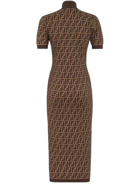 25SS 펜디 미디 원피스 FZDC84ASJT F0GGE Brown - FENDI