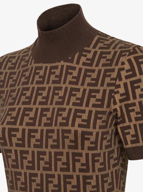 25SS 펜디 미디 원피스 FZDC84ASJT F0GGE Brown - FENDI