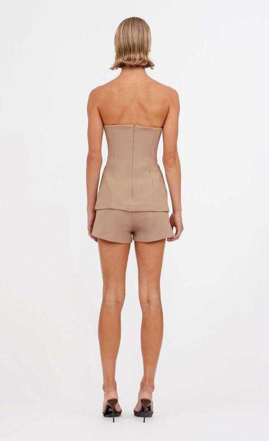  논살란트 레이블 민소매 티셔츠 넌캐럴런트 레이블 리즈  캐멀 - NONCHALANT LABEL