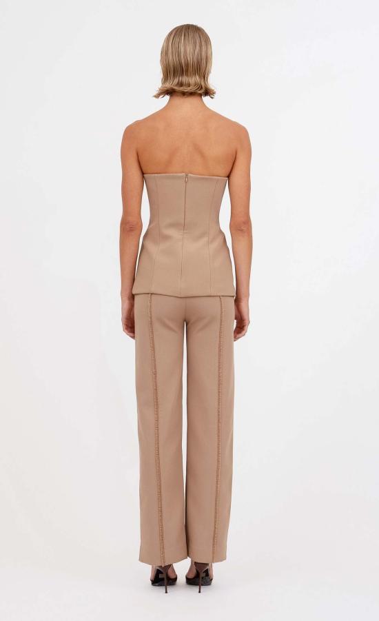  논살란트 레이블 민소매 티셔츠 넌캐럴런트 레이블 리즈  캐멀 - NONCHALANT LABEL