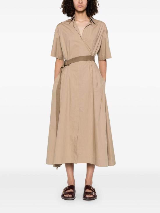  브루넬로 쿠치넬리 미디 원피스 M0H93A5306C2871 Brown - BRUNELLO CUCINELLI