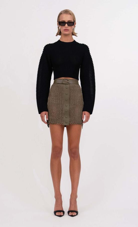  논살란트 레이블 숏 스커트 넌캐럴런트 라벨 카이덴  아미 - NONCHALANT LABEL