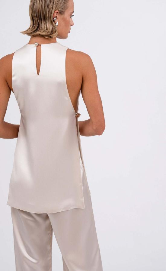  논살란트 레이블 민소매 티셔츠 무심한 라벨 스타시아  샴페인 - NONCHALANT LABEL