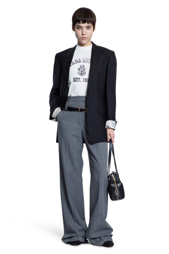 25SS 프라다 반팔 티셔츠 3557B16XQF0009 WHITE DOM - PRADA