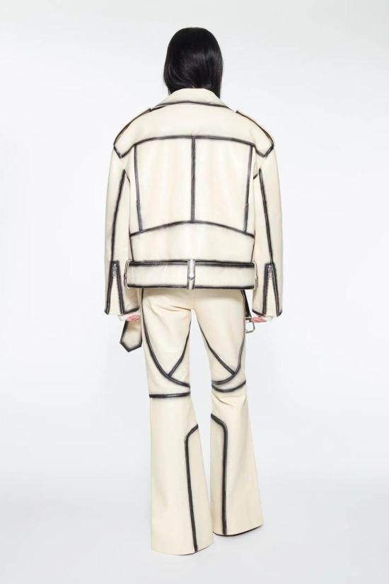  스탠드스튜디오 무스탕 스탠드 스튜디오 아이린 재킷 페더 화이트/블랙 - STAND