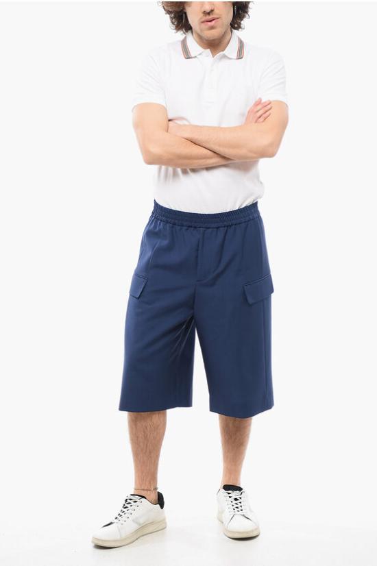  알렉산더 맥퀸 숏팬츠 774203 QUAAE 4244 Blue - ALEXANDER MCQUEEN