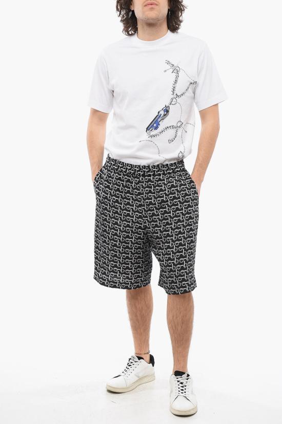  버버리 숏팬츠 8089043 B9593 SILVER BLACK Black - BURBERRY