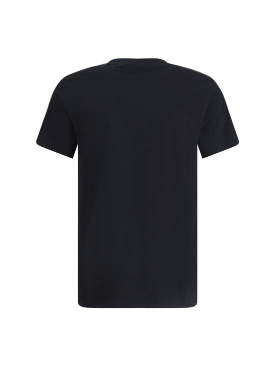 26SS 버버리 체크 트리밍 코튼 티셔츠 8106248 A1189 BLACK - BURBERRY