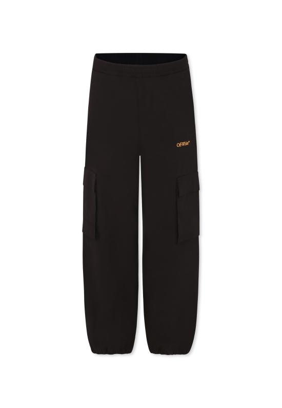 25SS [키즈] 오프화이트 스트레이트 팬츠 OBCF007S25FAB0011018 BLACK