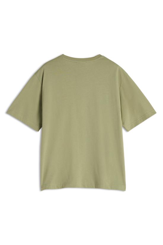 25SS 메종키츠네 엠보스드 프로파일 폭스 오버사이즈 티셔츠 OM00116KJ7016 77 TURF GREEN - MAISON KITSUNE