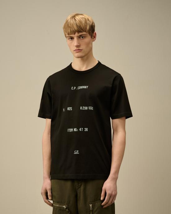 25SS 씨피 컴퍼니 폴로 티셔츠 18CMTS107A110301W999 BLACK DOM - C.P. COMPANY