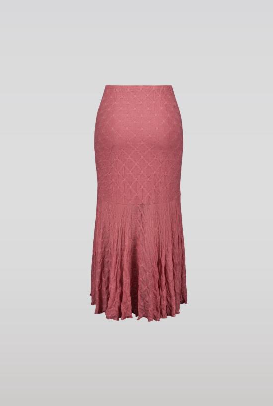  SAEMDI 롱 스커트 Saemdi 크린클 저지 스커트 더스티 로즈 - OTHER BRANDS