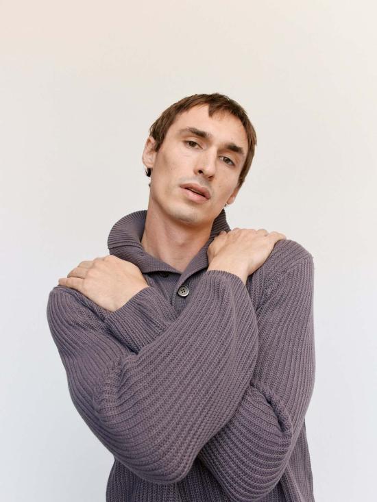  아워레가시 스웨터 우리의 유산 웻 바크 드라이 코튼 네비게이터 폴로 - OUR LEGACY