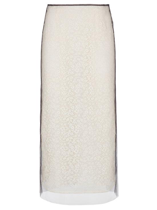 25SS 펜디 미디 스커트 FQ7641AUP7 F1T48 White