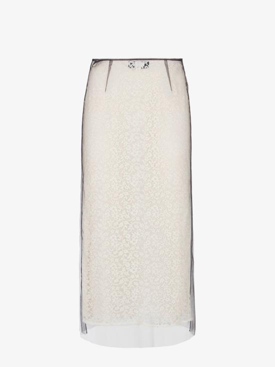 25SS 펜디 미디 스커트 FQ7641AUP7 F1T48 White - FENDI