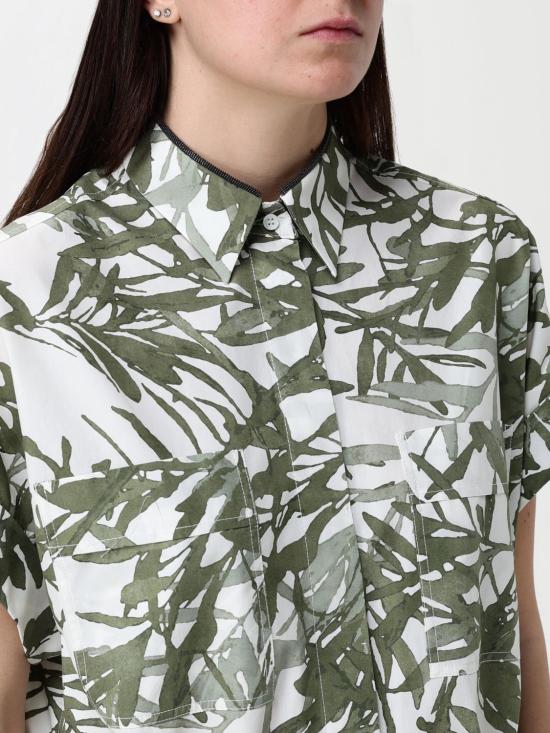 25FW 브루넬로 쿠치넬리 블라우스 ML900NL646 C001 Green - BRUNELLO CUCINELLI