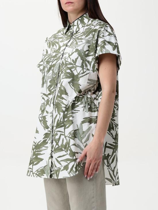 25FW 브루넬로 쿠치넬리 블라우스 ML900NL646 C001 Green - BRUNELLO CUCINELLI