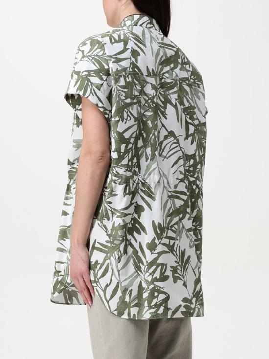 25FW 브루넬로 쿠치넬리 블라우스 ML900NL646 C001 Green - BRUNELLO CUCINELLI