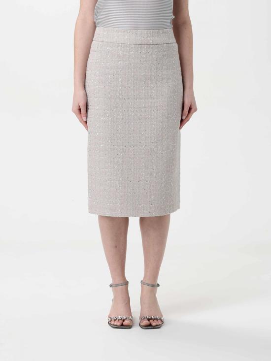 25SS 엠포리오 아르마니 미디 스커트 EW001453AF12520 U8020 Natural