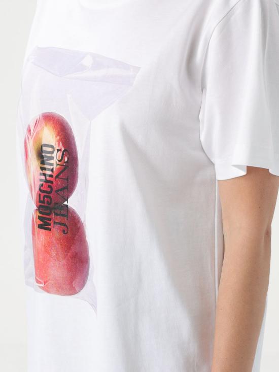 25SS 모스키노 반팔 티셔츠 07073229 1001 White - MOSCHINO